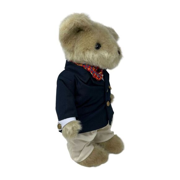 Bellagio Casino Exclusive Teddy Bear Blazer Gold Button Scarf Soft Plush Vintage - Picture 7 of 16